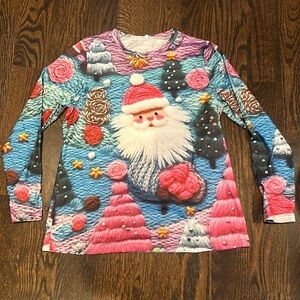 Ugly sweater design shirt.  Size large.